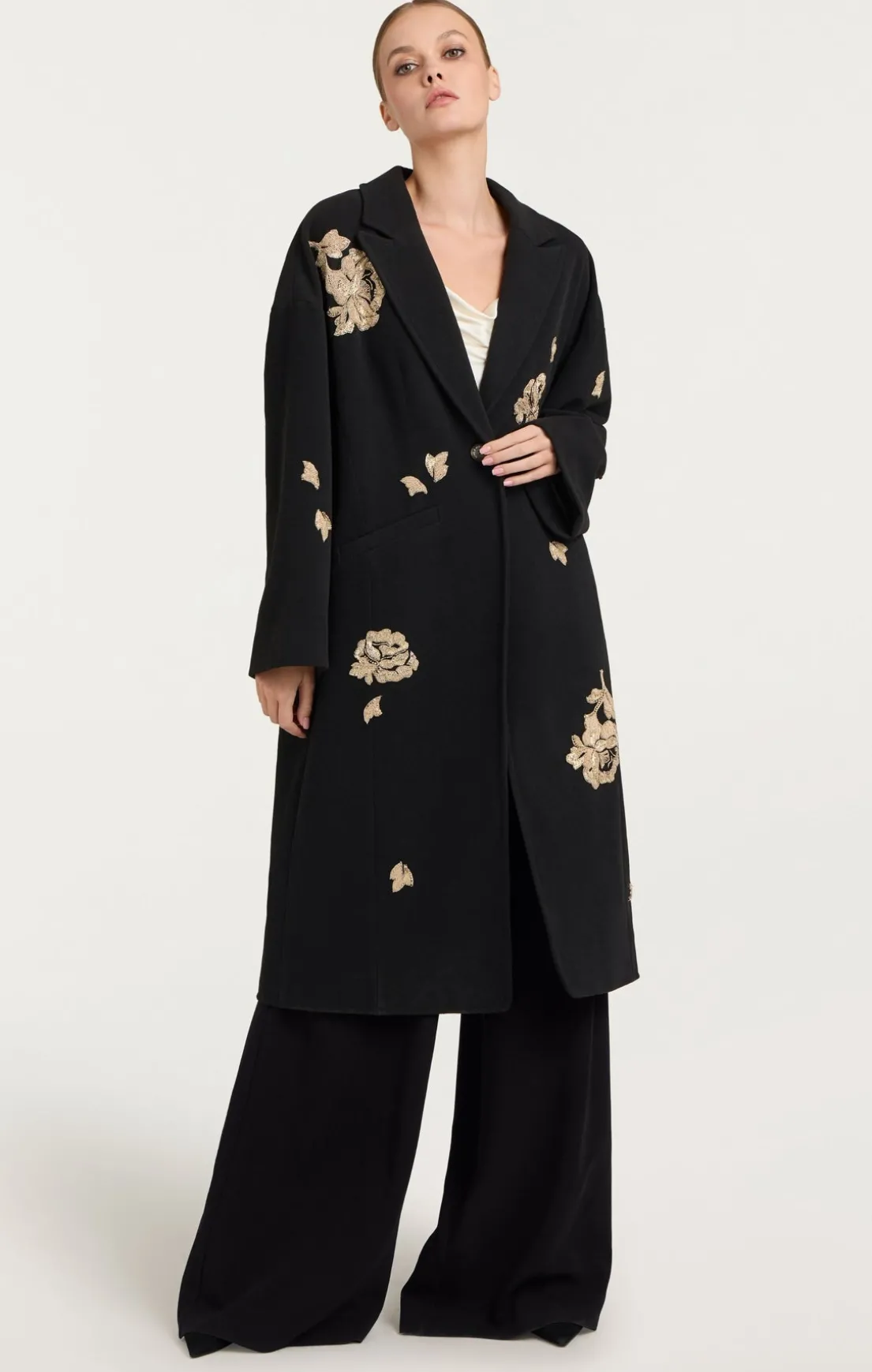Rose Embellished Gravis Coat