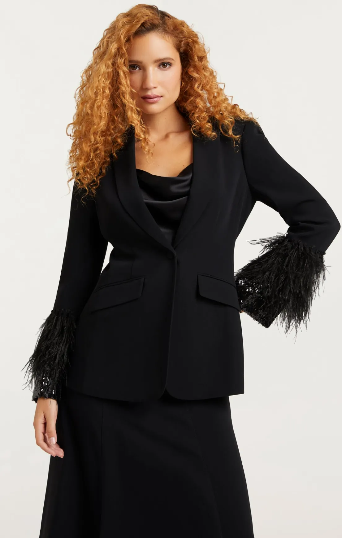 Sequin And Feather Cheyenne Blazer