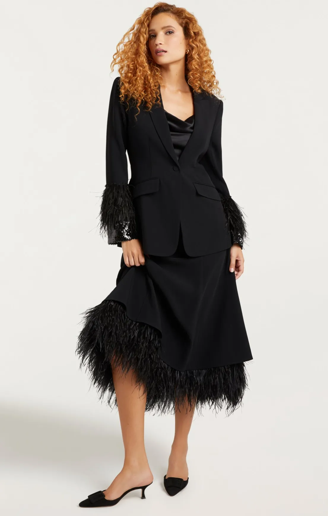 Sequin And Feather Cheyenne Blazer