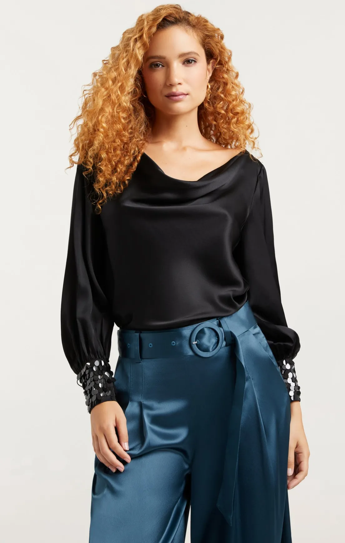 Sequin Cuff Taylee Top
