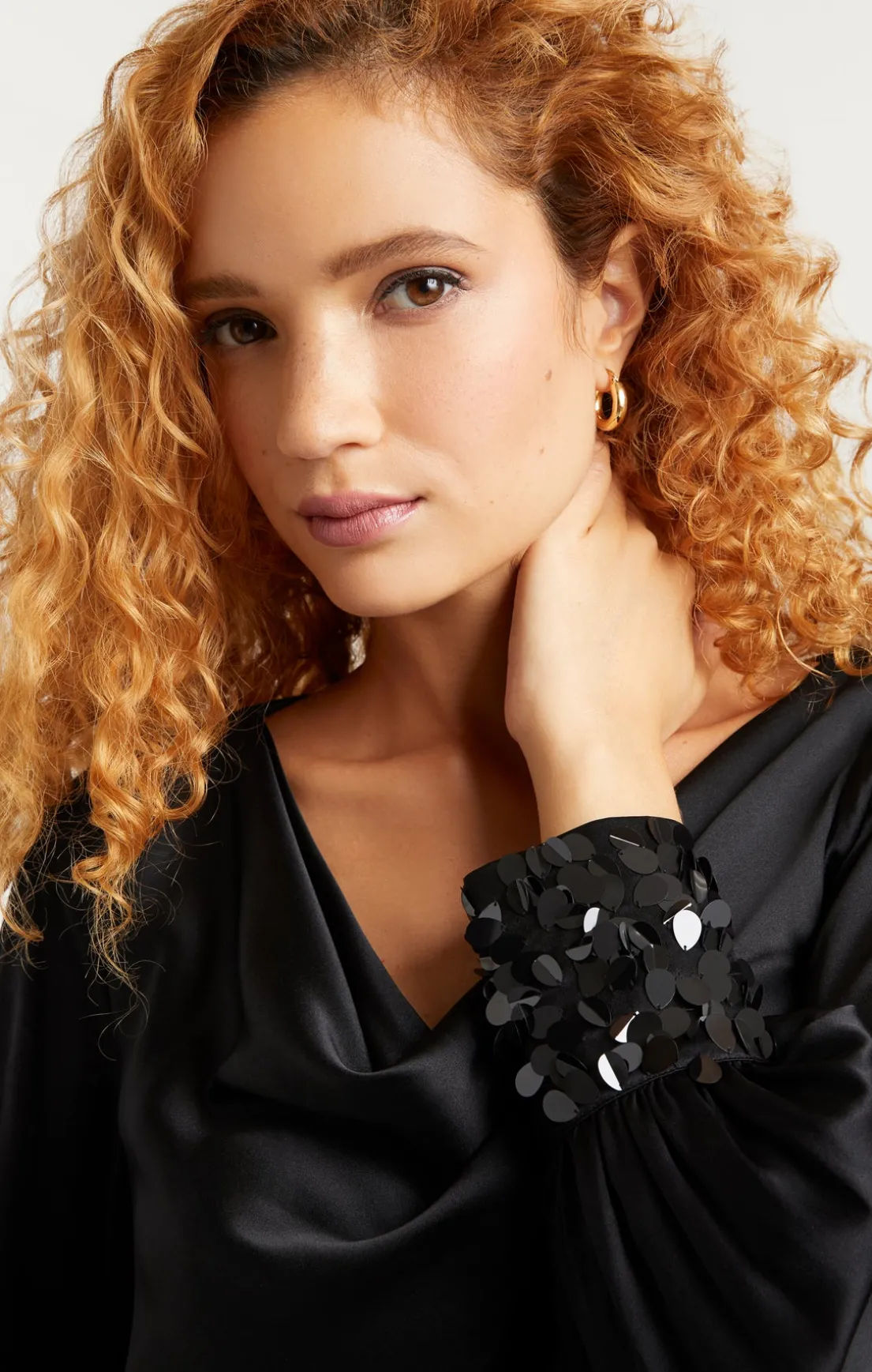 Sequin Cuff Taylee Top