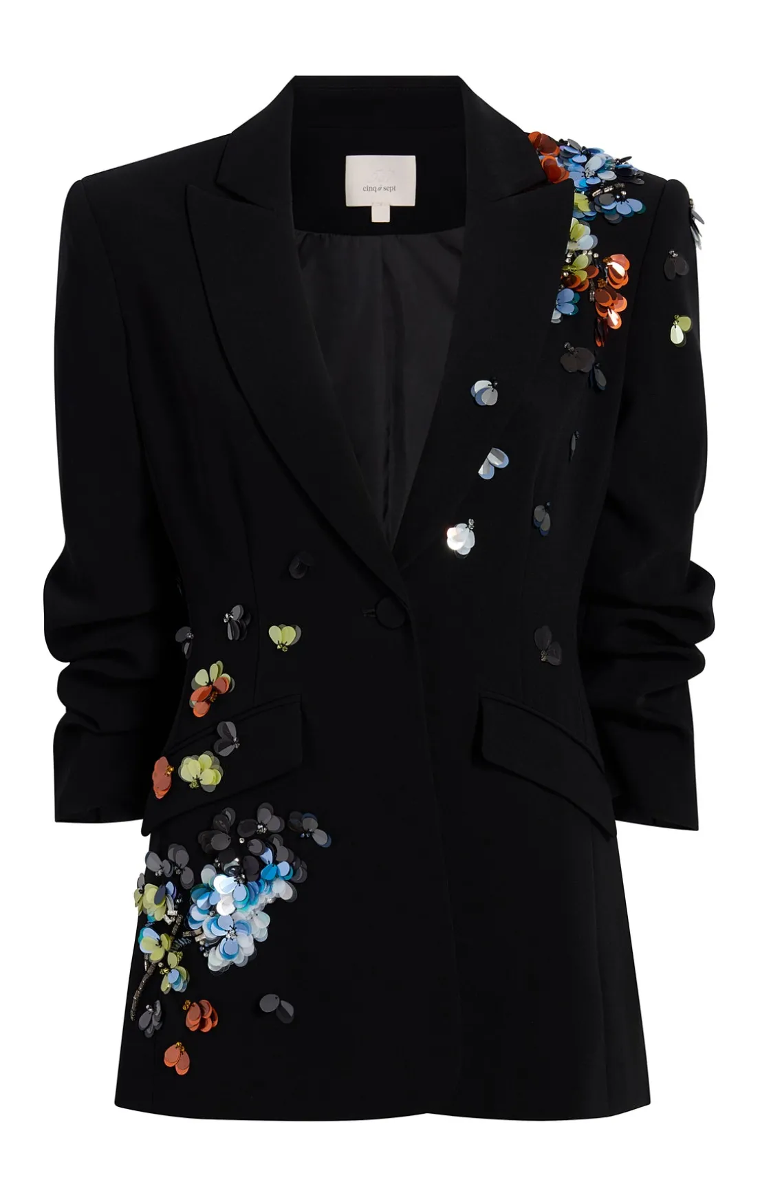 Sequin Flower Scrunched Cheyenne Blazer