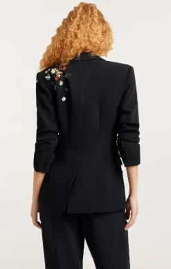 Sequin Flower Scrunched Cheyenne Blazer