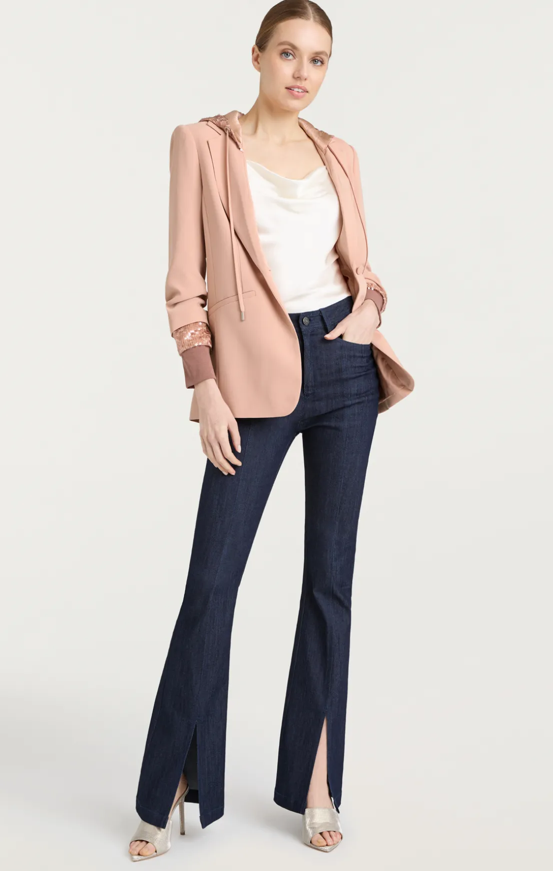 Sequin Hooded Khloe Blazer