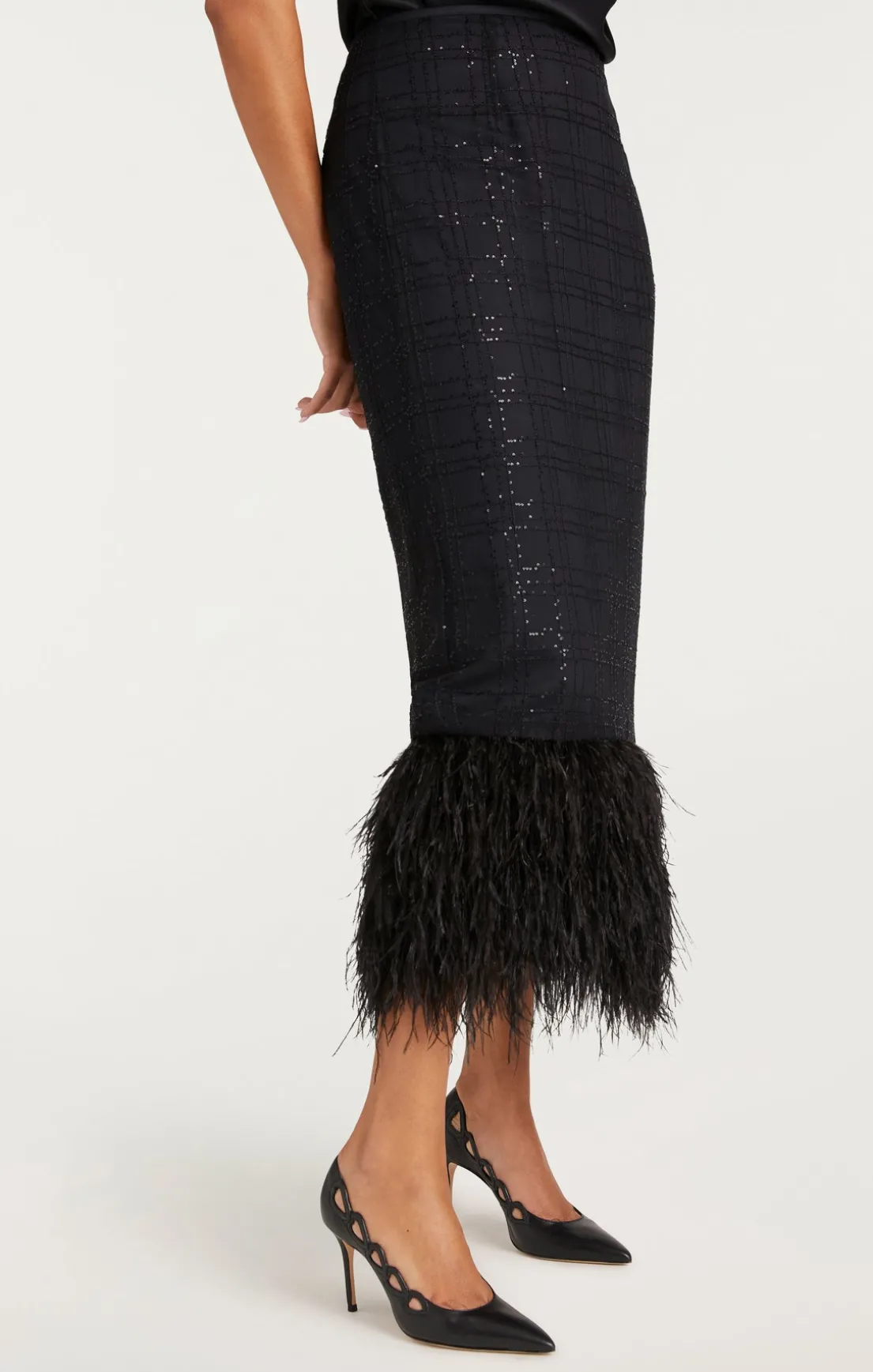 Sequin Plaid Charisse Skirt
