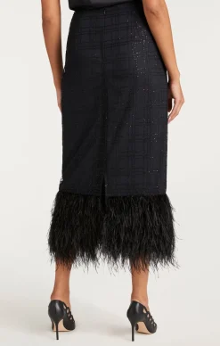 Sequin Plaid Charisse Skirt