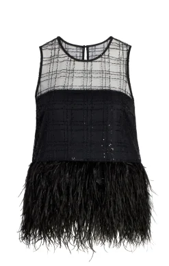 Sequin Plaid Charisse Top