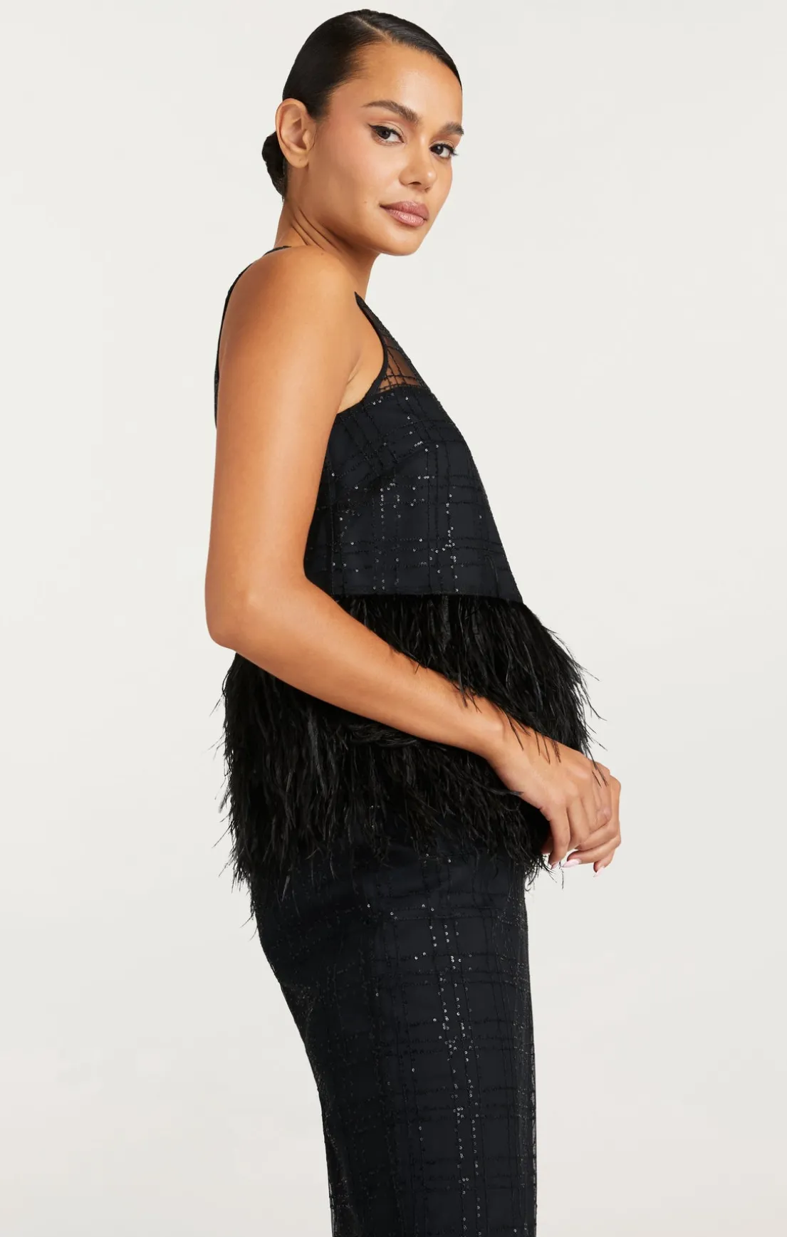 Sequin Plaid Charisse Top
