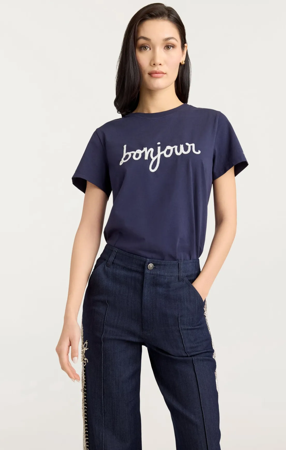 Sequined Bonjour Tee
