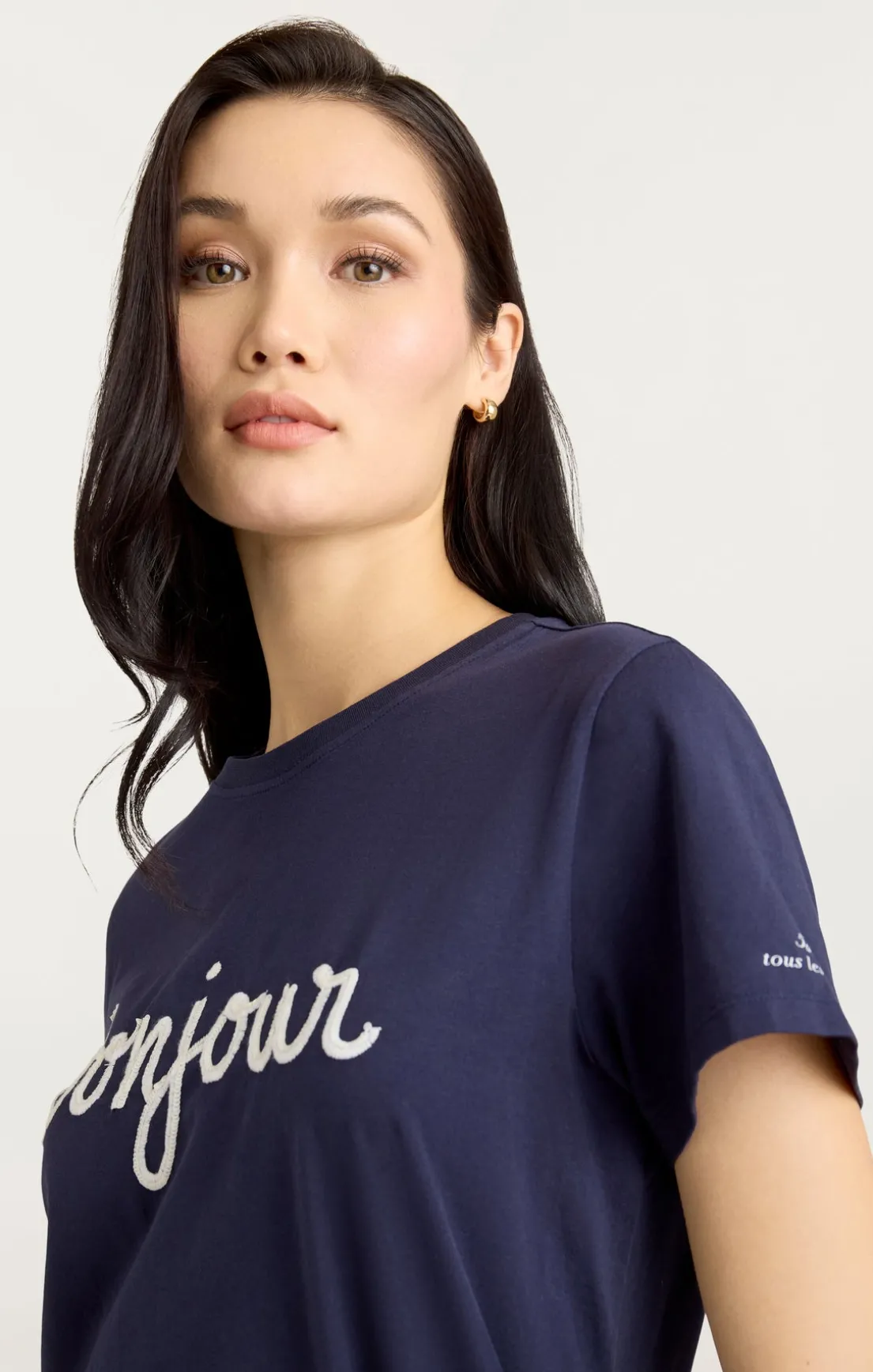 Sequined Bonjour Tee