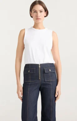 Sleeveless Braided Tee