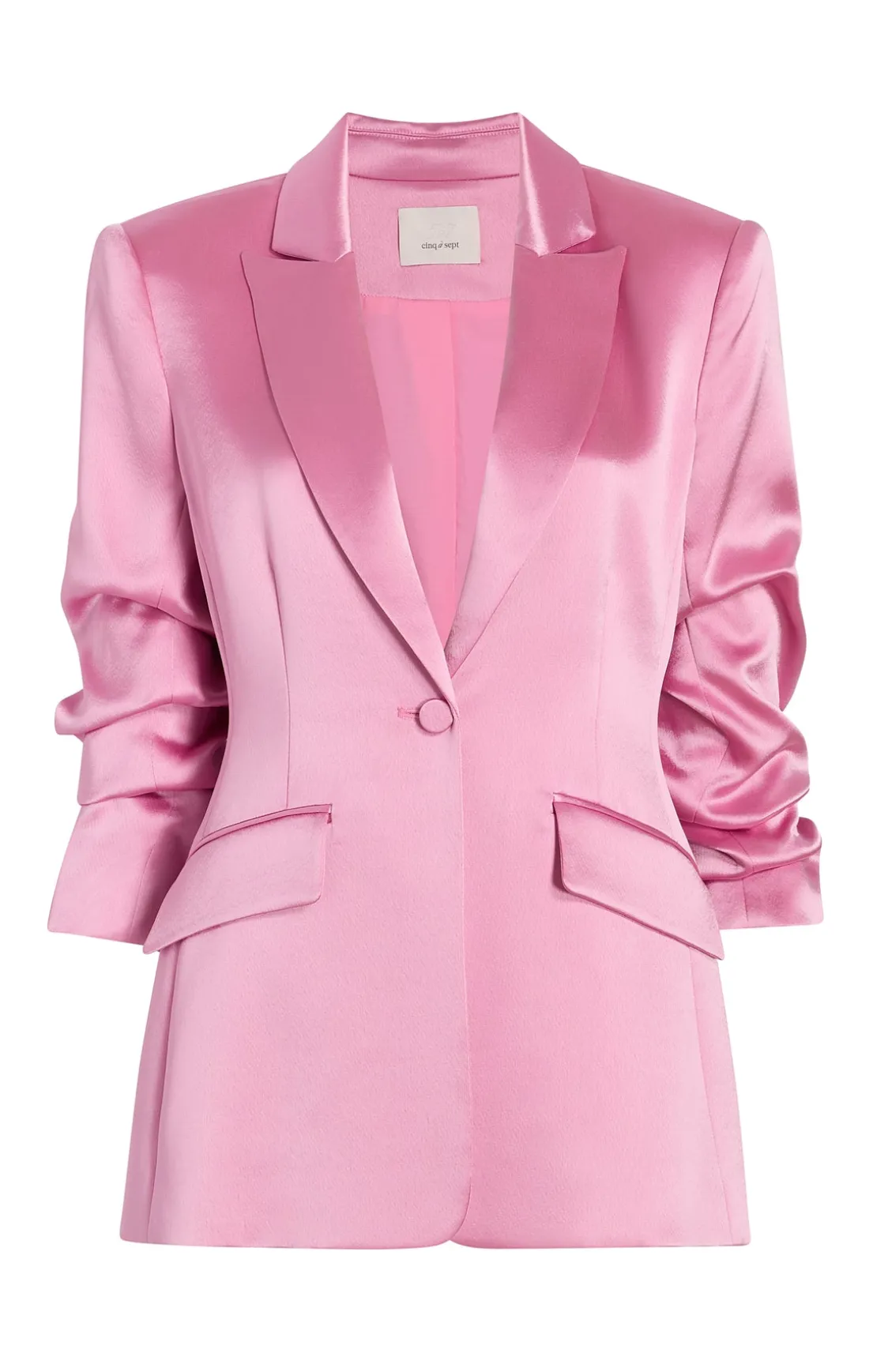 Smooth Satin Scrunched Cheyenne Blazer