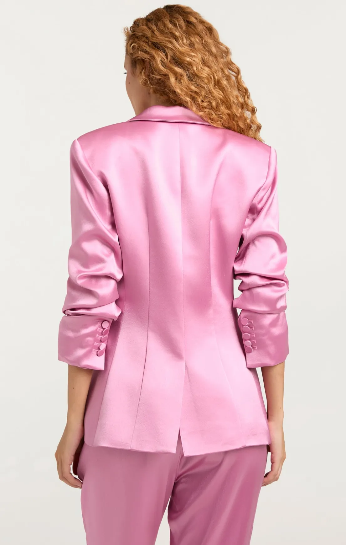 Smooth Satin Scrunched Cheyenne Blazer