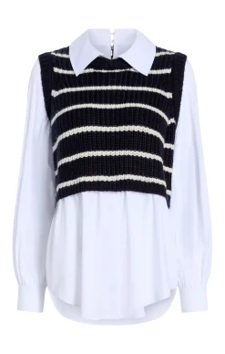 Striped Mara Shaker Pullover