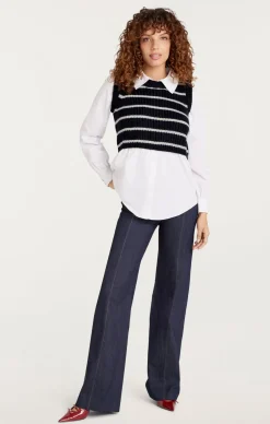 Striped Mara Shaker Pullover