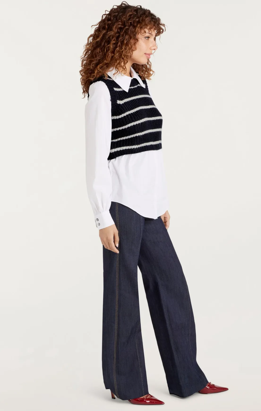 Striped Mara Shaker Pullover