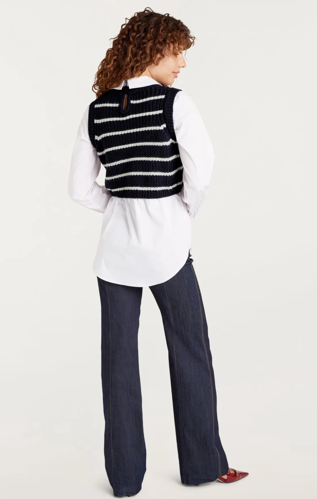 Striped Mara Shaker Pullover