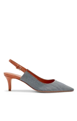 Sylvie Denim Slingback Pump