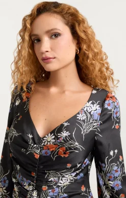 Three Quarter Sleeve Walker Dress