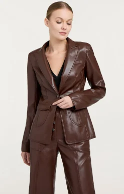 Vegan Leather Louisa Blazer