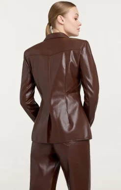 Vegan Leather Louisa Blazer