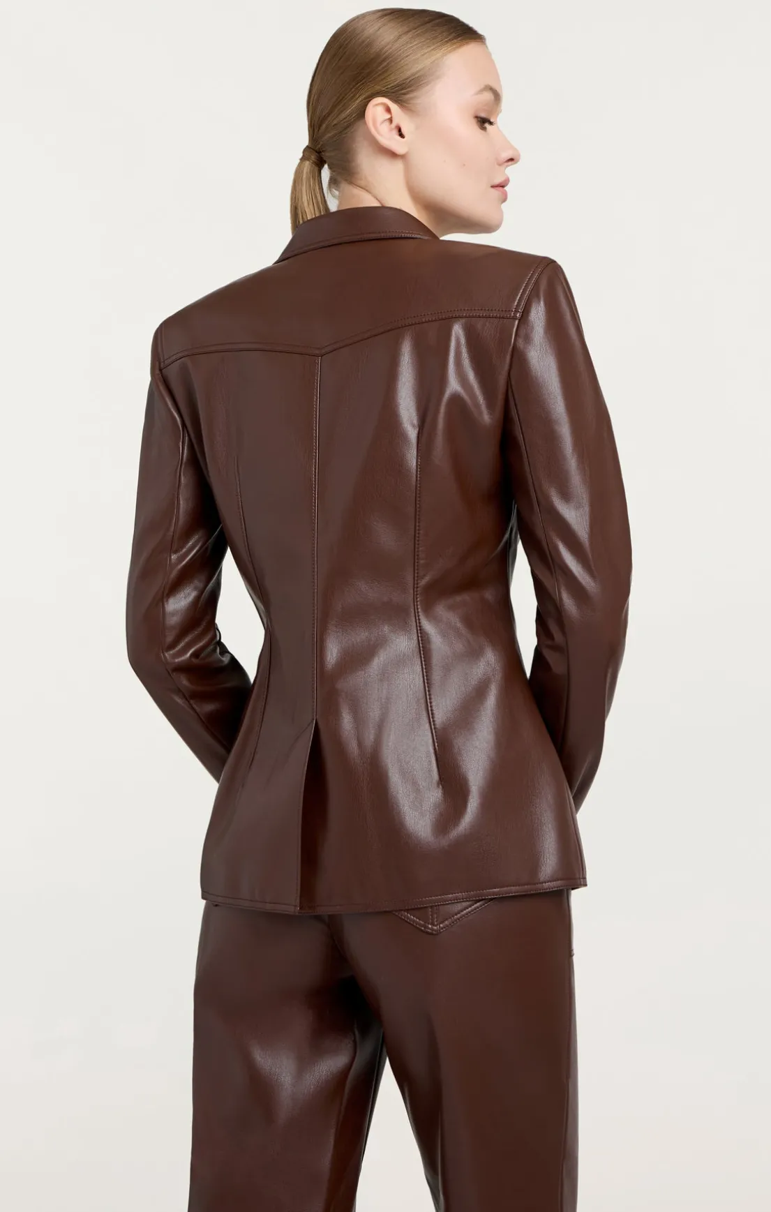 Vegan Leather Louisa Blazer
