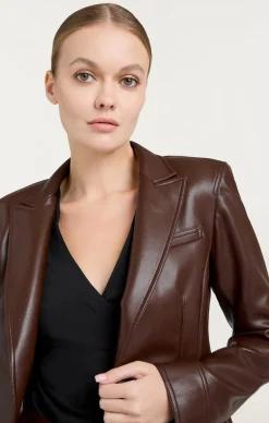 Vegan Leather Louisa Blazer