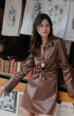 Vegan Leather Mckenna Dress