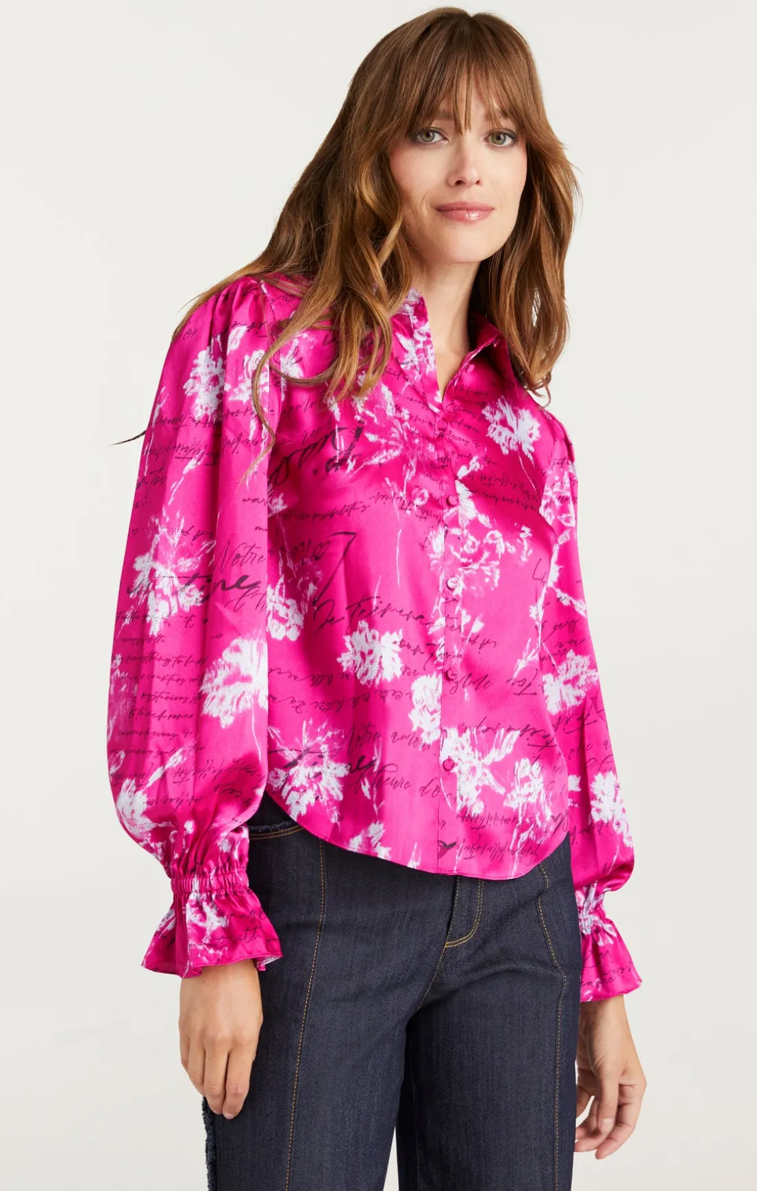 Warm Carnation Long Sleeve Fiona Top