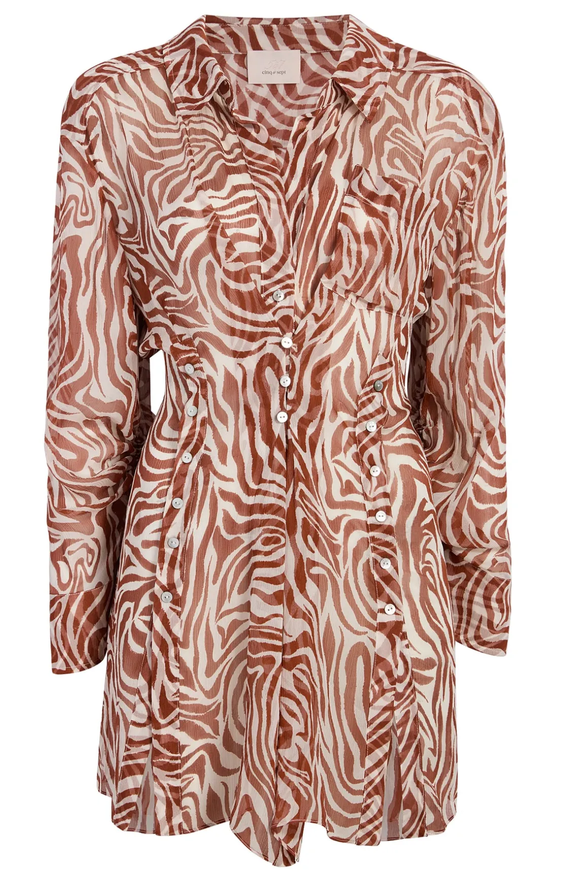 Woodblock Zebra Short Alisha Cover up
